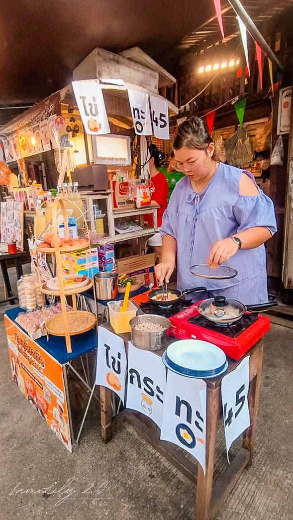 [曼谷•旅遊] 怎麼拍都好看!人見人愛的鐵鍋煎蛋ไข่กระทะ到關里安水上市場品嘗傳統泰式早餐。 @IamLily 2.0
